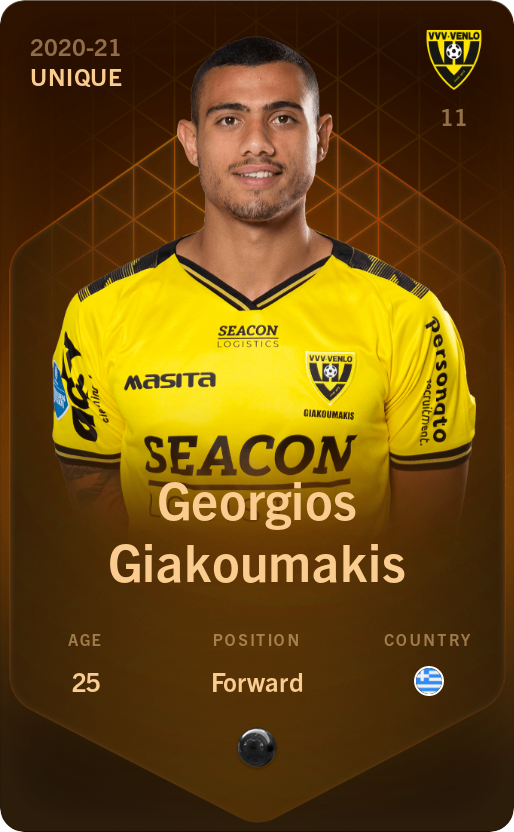 Sorare - Sorare Official - Georgios Giakoumakis 2020-21 • Unique - NFT # 53691600165881019363977030237745815999582626838442542421897801525233556036543