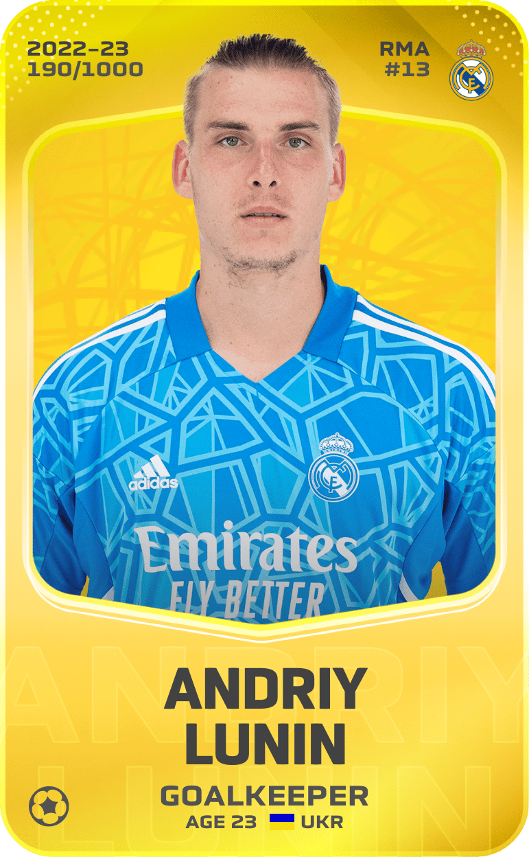 Andriy Lunin 2022-23 • Limited 190/1000