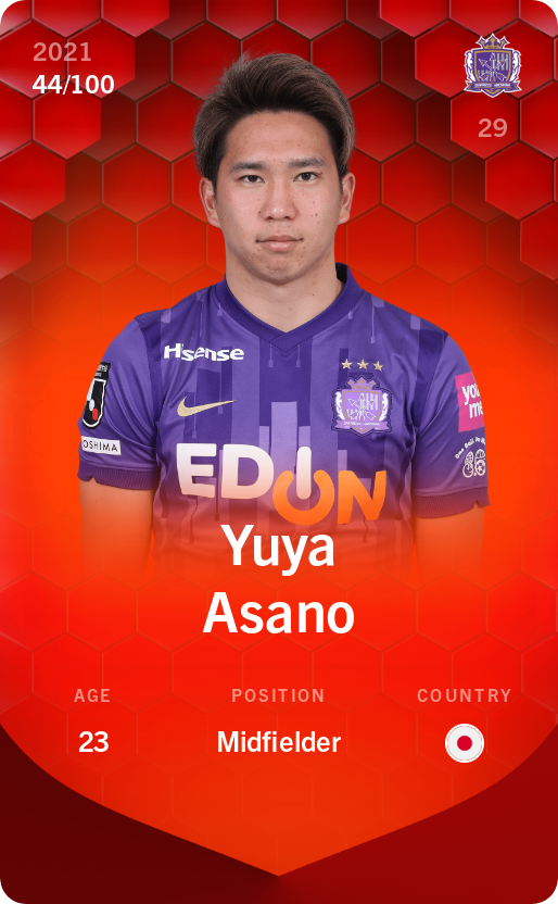 Sorare - Sorare Official - Yuya Asano 2021-22 • Rare 44/100 - NFT # 24893189117200211672863052290669547124806616069921257145774217863436418534783