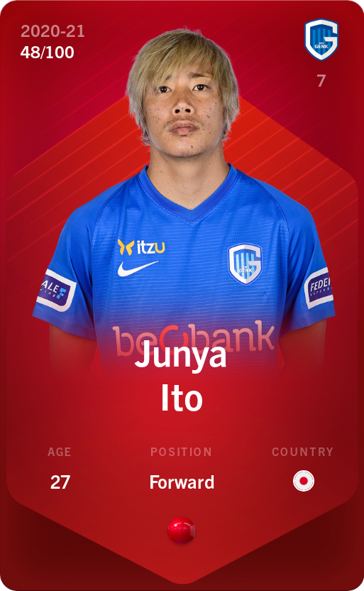 Sorare - Sorare Official - Junya Ito 2020-21 • Rare 48/100 - NFT # 43783520923048314762084281154940766057560517384717195817473758972113590442586