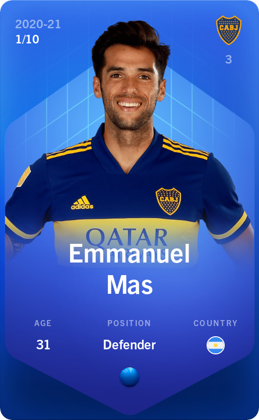Sorare - Sorare Official - Emmanuel Mas 2020-21 • Super Rare 1/10 - NFT # 45752962734680354966146224742208983104362047012988902119333145976687751776567