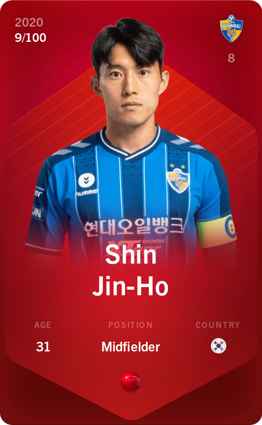Sorare - Sorare Official - Shin Jin-Ho 2020-21 • Rare 9/100 - NFT # 64169361748528638945645661466872696954268966589495244934337682691941554793970