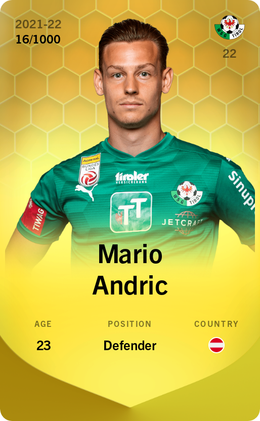 Mario Andric 2021-22 • Limited 16/1000