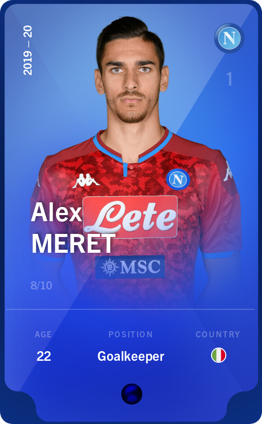 Sorare - Sorare Official - Alex Meret 2019-20 • Super Rare 8/10 - NFT # 46111029727670520843689650254447115981085565583715741310267603193376307223038