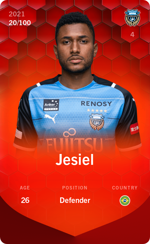 Sorare - Sorare Official - Jesiel 2021-22 • Rare 20/100 - NFT # 72372454168331217091224620362638784349663224655950510457586154574338066708848