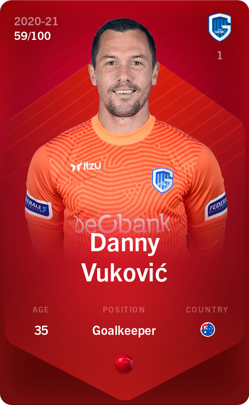 Sorare - Sorare Official - Danny Vuković 2020-21 • Rare 59/100 - NFT # 21505012358416638665449373257769724002817620916962489303103647251580489899112