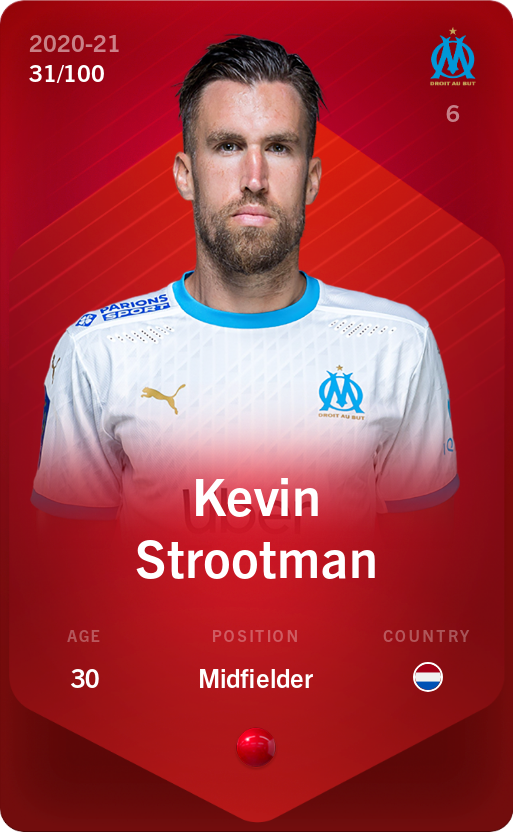 Sorare - Sorare Official - Kevin Strootman 2020-21 • Rare 31/100 - NFT # 44085531240525909070500734598278248346661557276952693868900936261456614415215