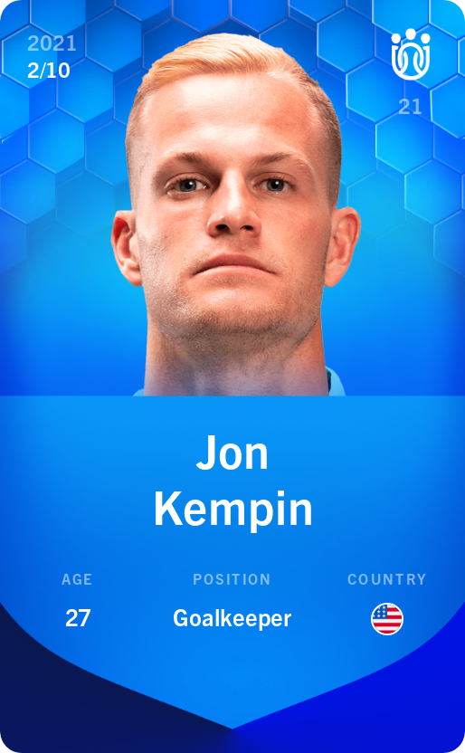 Sorare - Sorare Official - Jon Kempin 2021-22 • Super Rare 2/10 - NFT # 82256304124981079649406640119376276233986810466853511111747471393334627912256