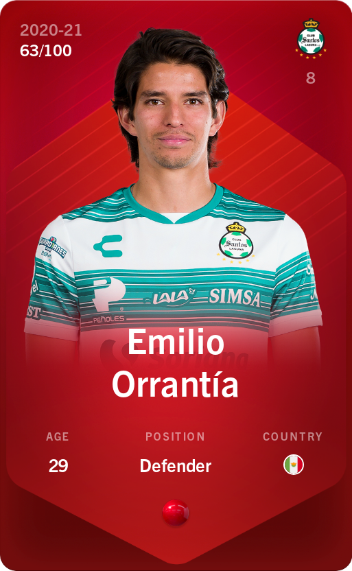 Sorare - Sorare Official - Emilio Orrantía 2020-21 • Rare 63/100 - NFT # 115258170952559353455139869432288701587214015000931553427939282941037995504112
