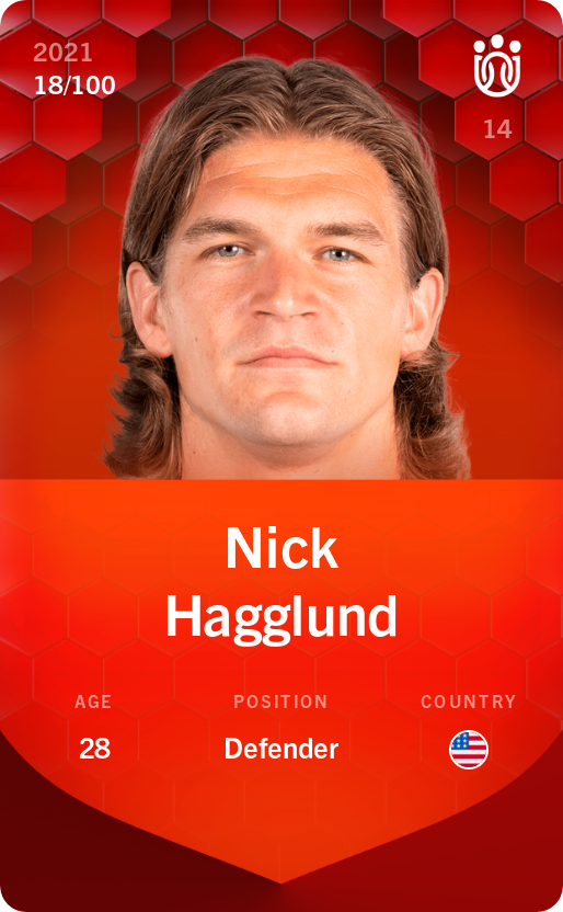 Sorare - Sorare Official - Nick Hagglund 2021-22 • Rare 18/100 - NFT # 107275412376504538643334235516879599762001041085947696902227504486951427755952