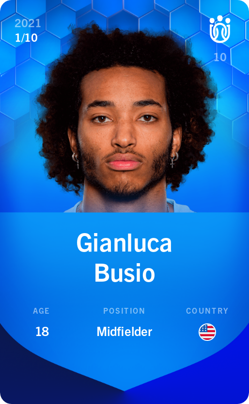 Sorare - Sorare Official - Gianluca Busio 2021-22 • Super Rare 1/10 - NFT # 24806665234061589581367103938235891750677376603819643249044135413030804844561