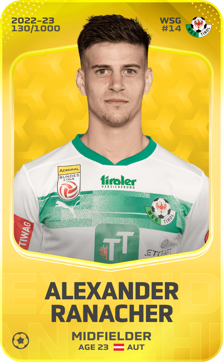 Alexander Ranacher 2022-23 • Limited 130/1000