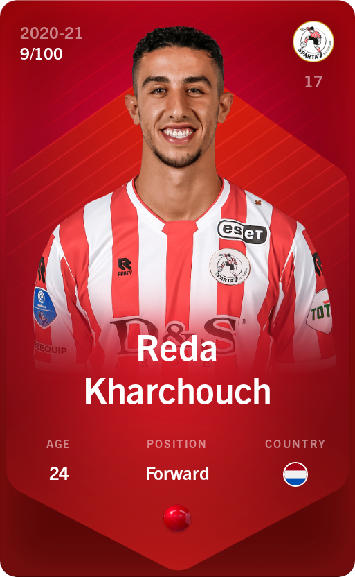 Sorare - Sorare Official - Reda Kharchouch 2020-21 • Rare 9/100 - NFT # 96419240436370442200247842603413917560048666371836729860630289882611560643110