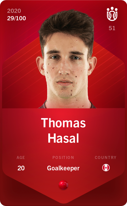 Sorare - Sorare Official - Thomas Hasal 2020-21 • Rare 29/100 - NFT # 30397872346445314819950629681855025981189459423284514374554192157645928670767