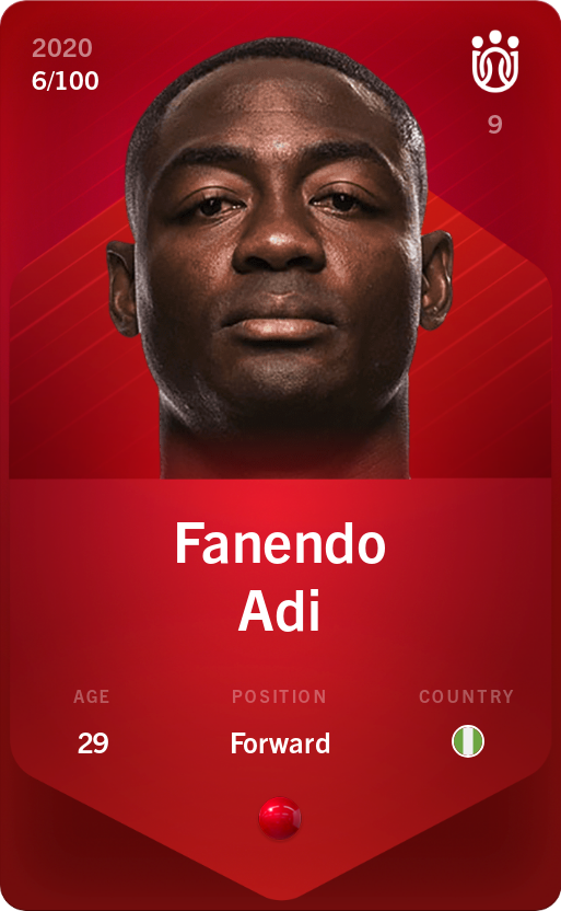 Sorare - Sorare Official - Fanendo Adi 2020-21 • Rare 6/100 - NFT # 90934891719199317053476559083688485671382363424445816607361661762008139842212