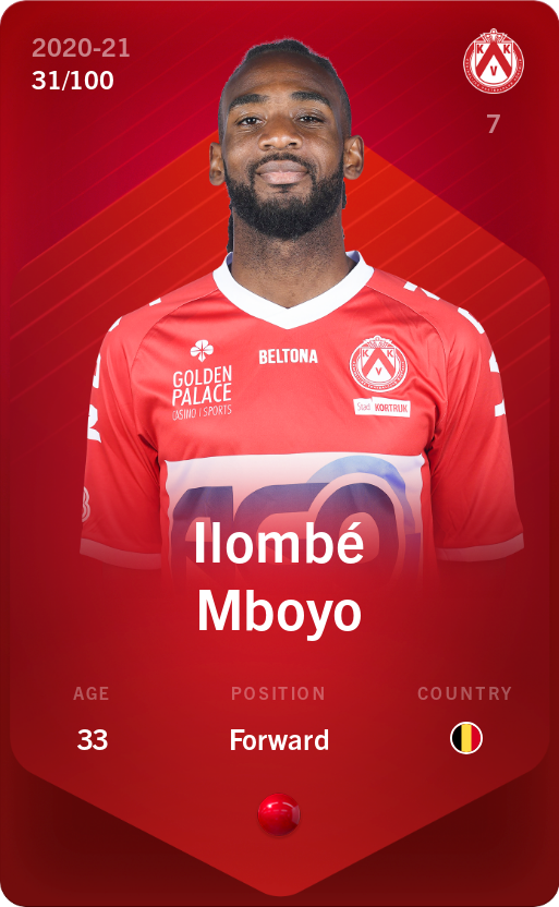 Sorare - Sorare Official - Ilombé Mboyo 2020-21 • Rare 31/100 - NFT # 40868237017079478677213993174065607462712093387433142277721047244406962384092