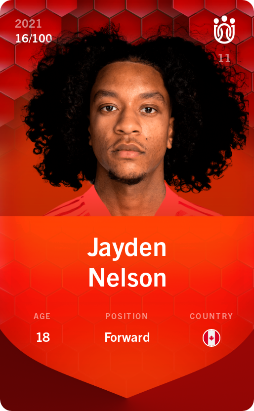 Sorare - Sorare Official - Jayden Nelson 2021-22 • Rare 16/100 - NFT # 16454742056533412693531751756332710752930748335871454652857299474692780868742