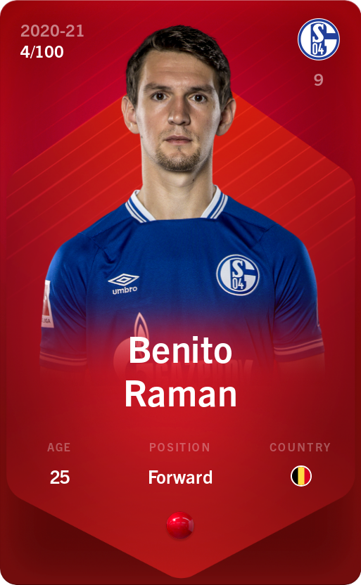 Sorare - Sorare Official - Benito Raman 2020-21 • Rare 4/100 - NFT # 111495338050252535854852516306845977648460491145628242837317540509136164165921