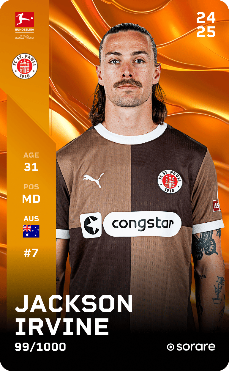 Jackson Irvine 2024-25 • Limited 99/1000