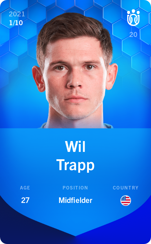 Sorare - Sorare Official - Wil Trapp 2021-22 • Super Rare 1/10 - NFT # 102589436807921473862632404757752763944422187680981603146501003623562688344982