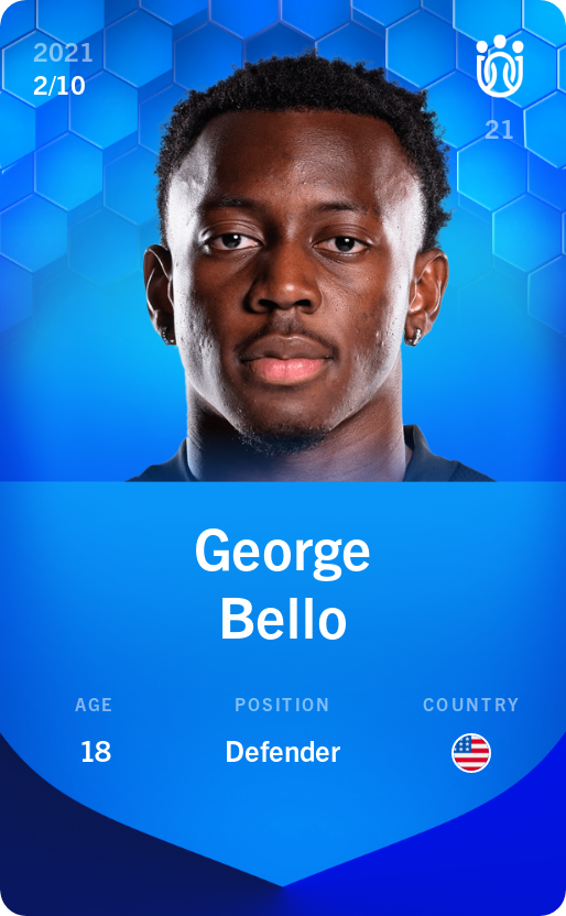 Sorare - Sorare Official - George Bello 2021-22 • Super Rare 2/10 - NFT # 62953694565425092856389890856644165729678801425302084152991632548257858199683