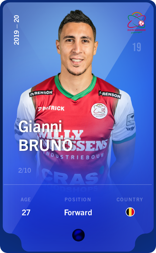 Sorare - Sorare Official - Gianni Bruno 2019-20 • Super Rare 2/10 - NFT # 110862526162386636307336897539944496755736958663275122588382067009047147355002