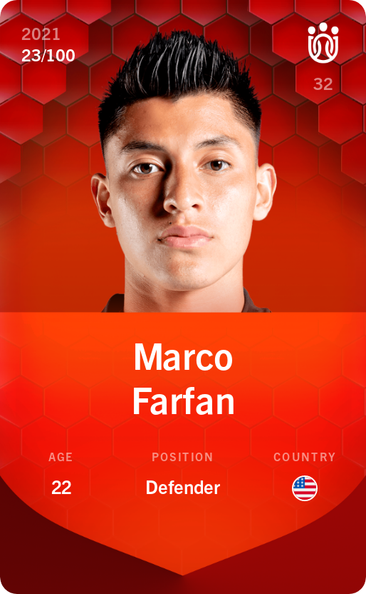 Sorare - Sorare Official - Marco Farfan 2021-22 • Rare 23/100 - NFT # 35368636053888033138949232741331896427321924812226142394651435393551589311265