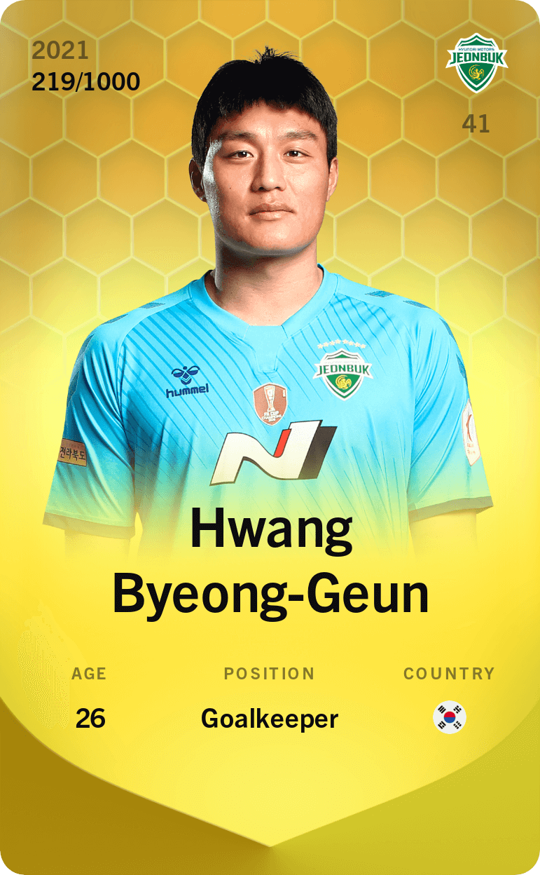 Hwang Byeong-Geun 2021-22 • Limited 219/1000