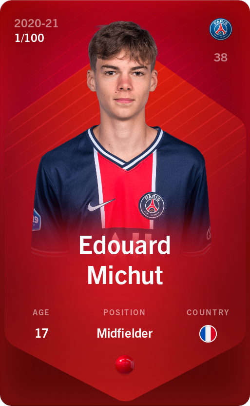 Sorare - Sorare Official - Edouard Michut 2020-21 • Rare 1/100 - NFT # 81650875888048366337767080743153922403061606916345978153637068497055131622959