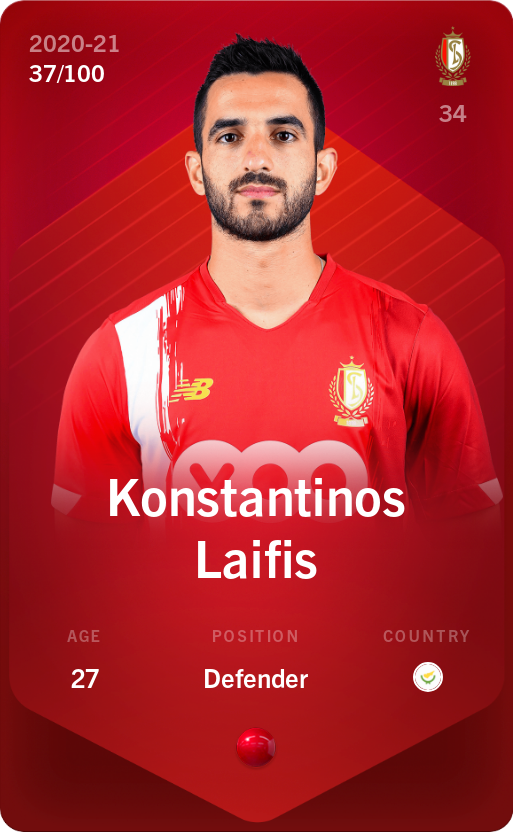 Sorare - Sorare Official - Konstantinos Laifis 2020-21 • Rare 37/100 - NFT # 84914451308494505769936519580281169163976323197286534286132675987570423197001