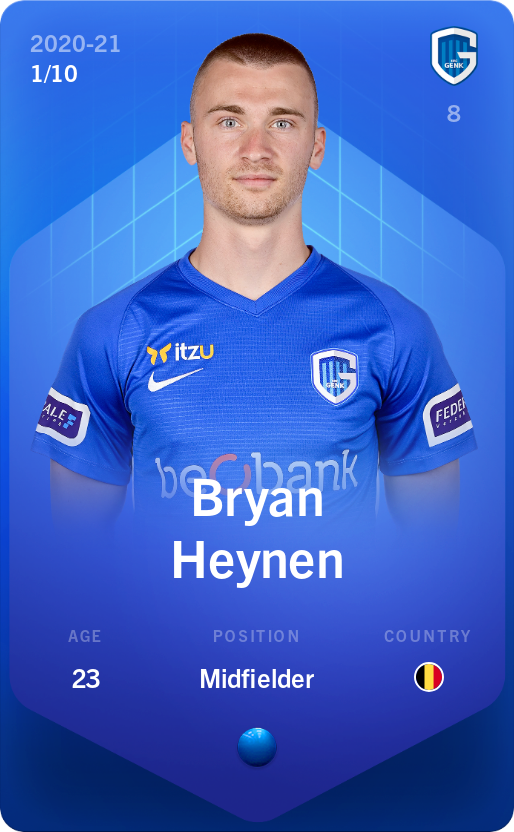 Sorare - Sorare Official - Bryan Heynen 2020-21 • Super Rare 1/10 - NFT # 19843332036729072488247421231406811434313904224218321146577089267825226374228