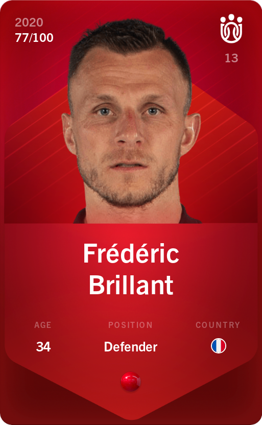 Sorare - Sorare Official - Frédéric Brillant 2020-21 • Rare 77/100 - NFT # 59355760840666808297570809433276308730336111490780847407144378571400556775280