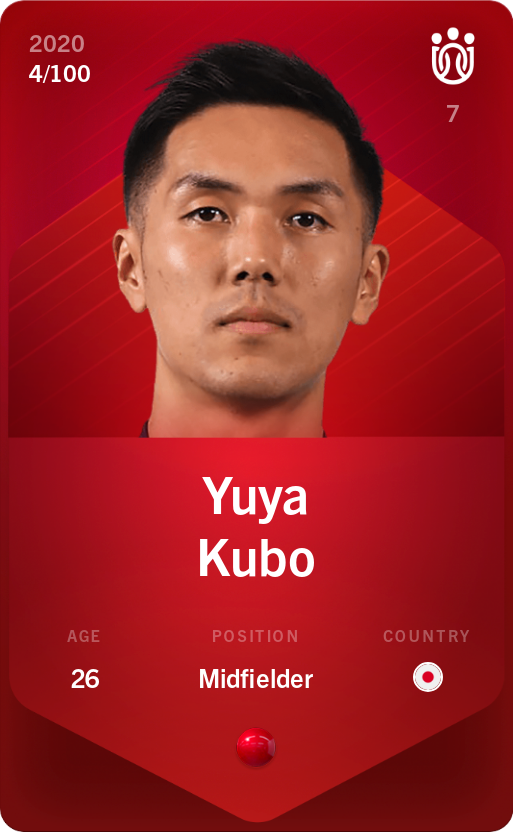 Sorare - Sorare Official - Yuya Kubo 2020-21 • Rare 4/100 - NFT # 103854383153844653126796708470308244794714060293337167434748535485738789603309