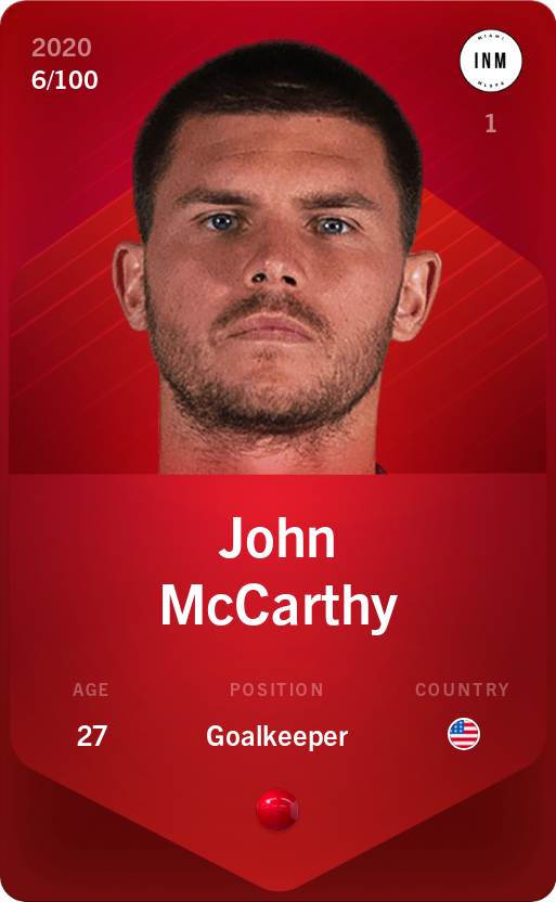 Sorare - Sorare Official - John McCarthy 2020-21 • Rare 6/100 - NFT # 7089204454644097863897840458011685181363701396337458504224061006168687940293