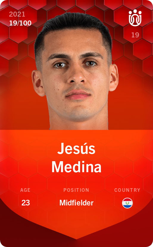 Sorare - Sorare Official - Jesús Medina 2021-22 • Rare 19/100 - NFT # 54836603050149302405821324083073246784147388926682480414662084457096537441508