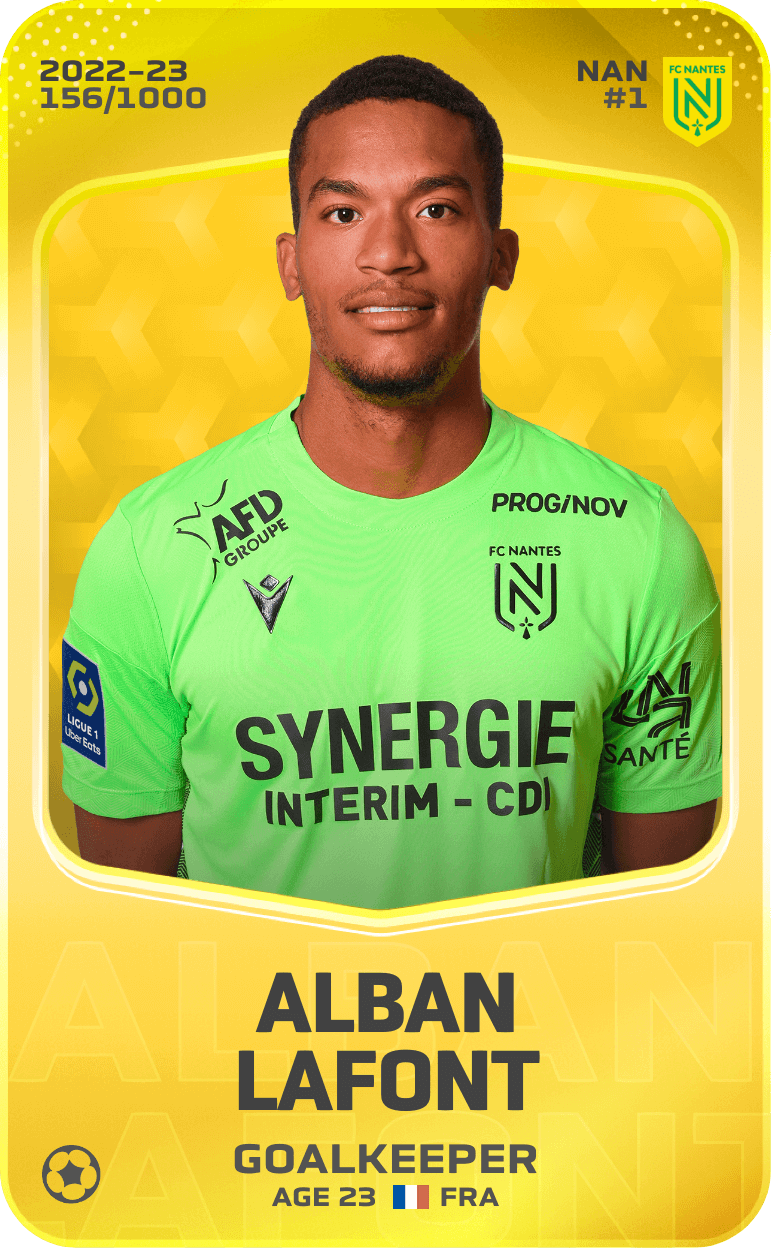 Alban Lafont 2022-23 • Limited 156/1000