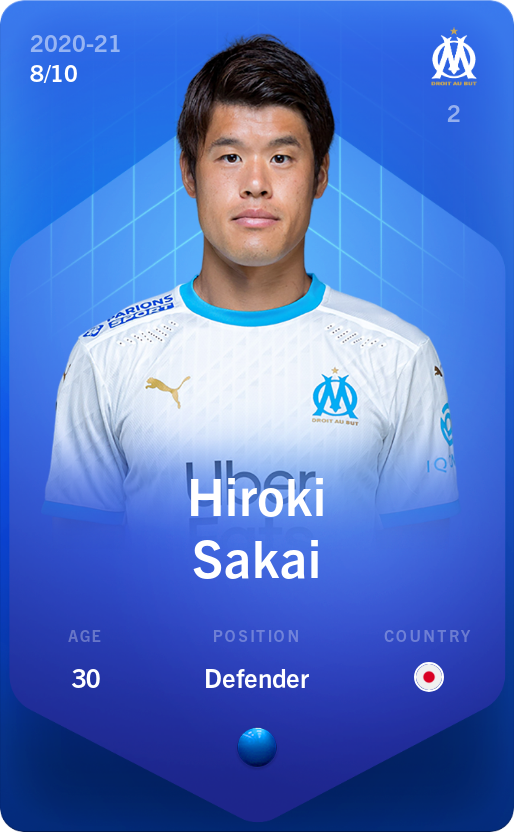 Sorare - Sorare Official - Hiroki Sakai 2020-21 • Super Rare 8/10 - NFT # 108291719508053825728736467449778410892150428148385081842674642307294287131025
