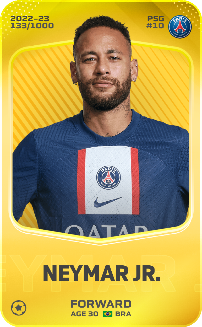Sorare - Sorare Official - Neymar Jr. 2022-23 • Limited 133/1000 - NFT # 67692491534325387300130230227468421956286712481468294846909427099416420578599