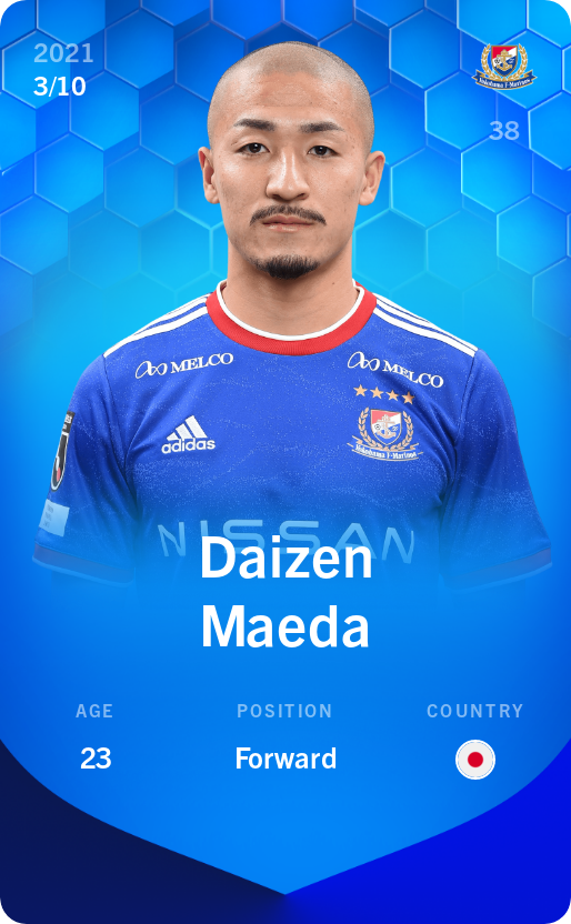Sorare - Sorare Official - Daizen Maeda 2021-22 • Super Rare 3/10 - NFT # 64247950840532917747456405451685982004620440215770920693225709276820006223564
