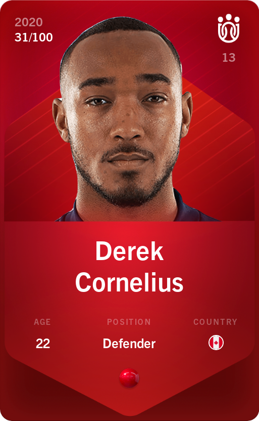 Sorare - Sorare Official - Derek Cornelius 2020-21 • Rare 31/100 - NFT # 54389336309746762875568864758085717376938691292107130176985486386390028751029