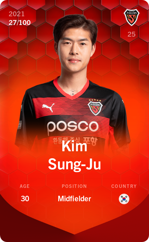 Sorare - Sorare Official - Kim Sung-Ju 2021-22 • Rare 27/100 - NFT # 112105425888781118437013265067053208315127689620623883666216279629216066081059