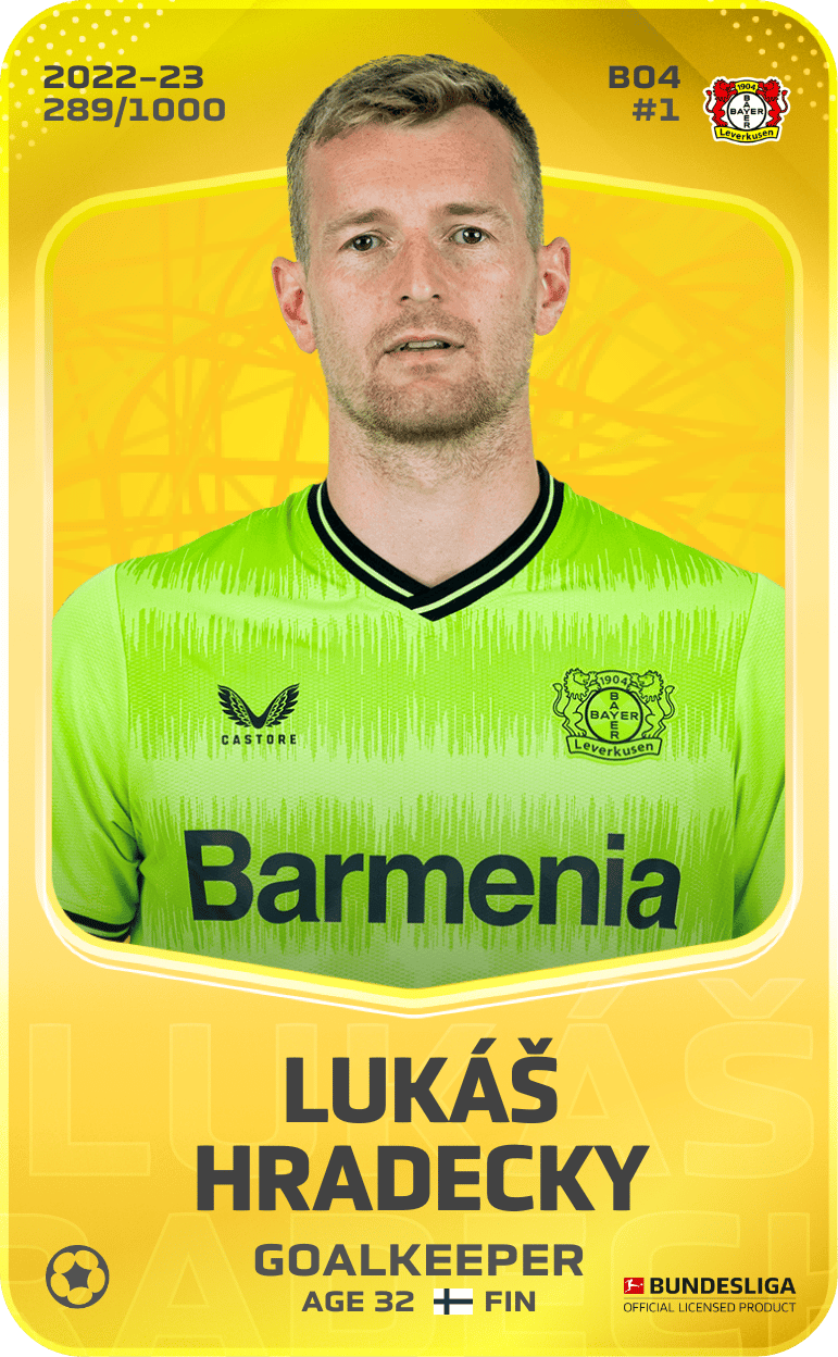 Lukáš Hradecky 2022-23 • Limited 289/1000