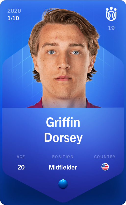 Sorare - Sorare Official - Griffin Dorsey 2020-21 • Super Rare 1/10 - NFT # 67396561882441771209906237898701980622502121715550808004811480757798637308362