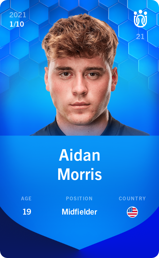 Sorare - Sorare Official - Aidan Morris 2021-22 • Super Rare 1/10 - NFT # 102453519868351445268496722587586663980429087987236574729574901160557353470319