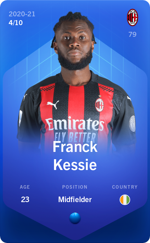 Sorare - Sorare Official - Franck Kessié 2020-21 • Super Rare 4/10 - NFT # 99187357330703176709649343179923648817144086996527966347963211067461842831818