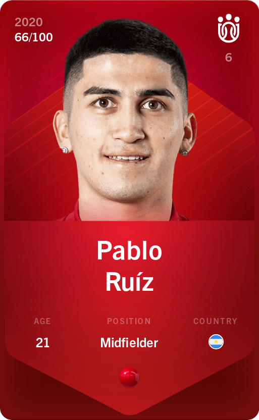 Sorare - Sorare Official - Pablo Ruíz 2020-21 • Rare 66/100 - NFT # 96164160205105085624349323828521549499009018436019683432071731538585210601493