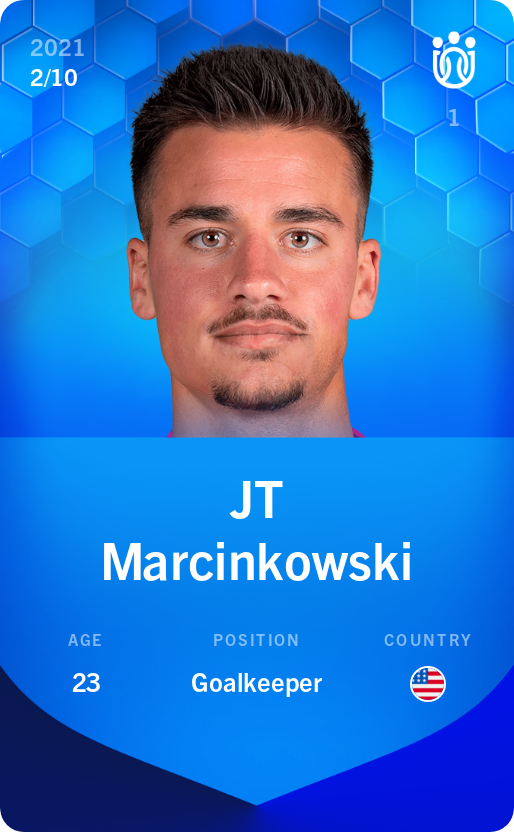 Sorare - Sorare Official - JT Marcinkowski 2021-22 • Super Rare 2/10 - NFT # 30067891195207917375855386427562853301884504110520943280011851163158235742192