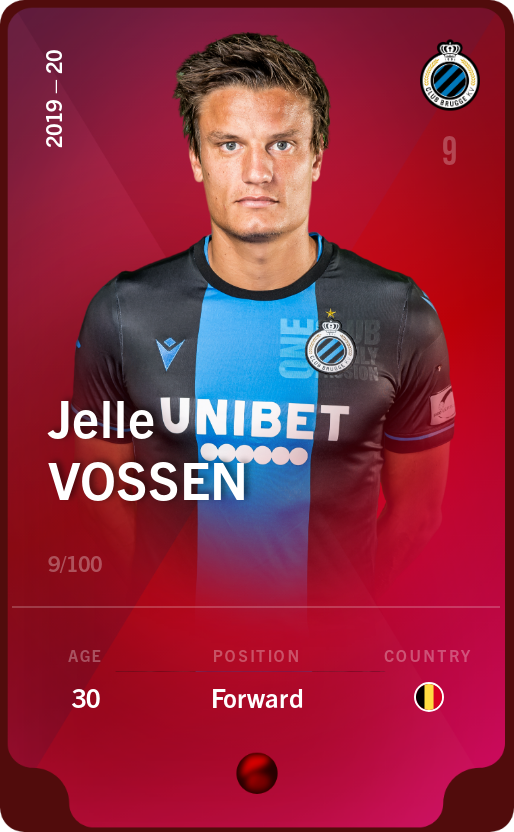 Sorare - Sorare Official - Jelle Vossen 2019-20 • Rare 9/100 - NFT # 113977300409473534456510732831830044275894469016565242160387689310645622193502