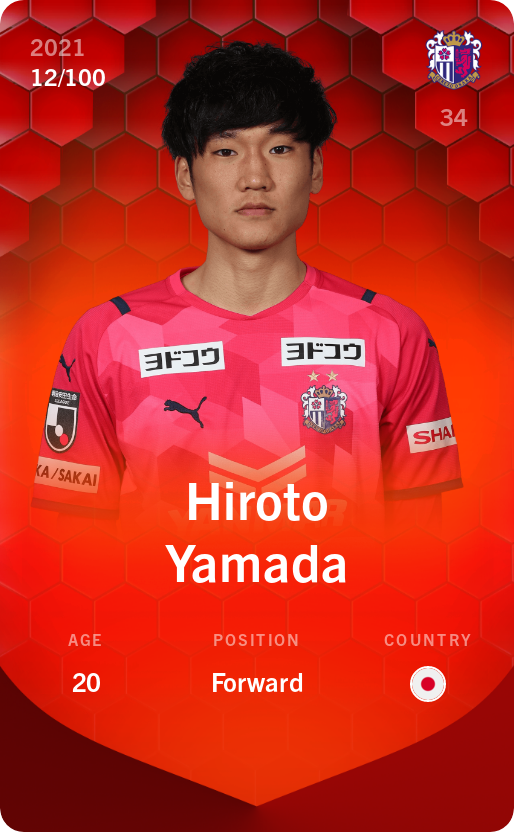 Sorare - Sorare Official - Hiroto Yamada 2021-22 • Rare 12/100 - NFT # 5547325202371090916980948885231876567010566614367556592493292853354882258658