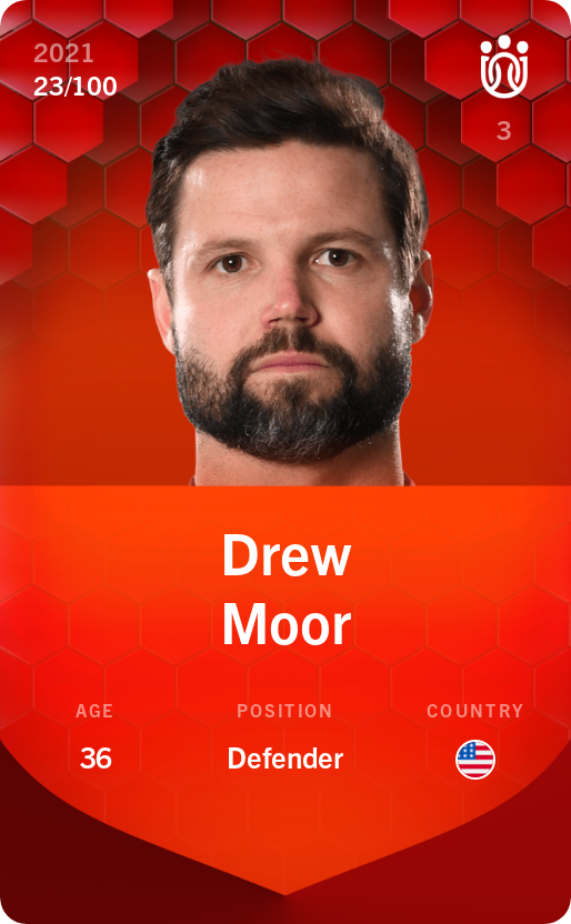 Sorare - Sorare Official - Drew Moor 2021-22 • Rare 23/100 - NFT # 5051027054268699151298588663822929940063270834348216598179839647765116469851